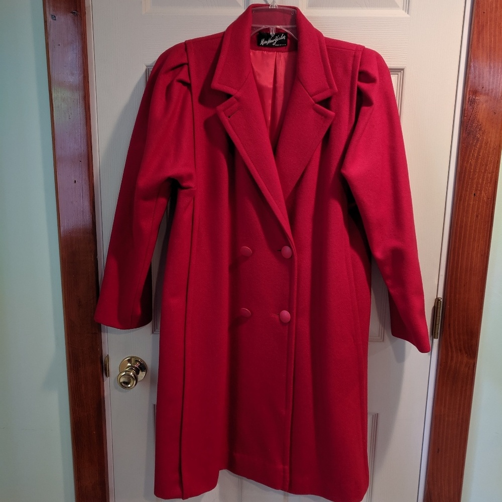 Miss New Yorker, Long Red coat excellent vintage condition